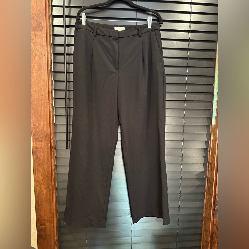 H&M Black Trousers Straight Leg Professional Wear